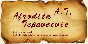 Afrodita Tepavčević vizit kartica